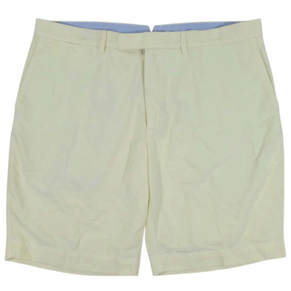 Polo Ralph Lauren Shorts Men 40 Yellow Cotton Oxford Chino Preppy Classic Summer